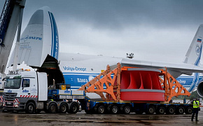 Hydro-turbine runner shipment for RusGidro Ust-Srednekan NPP hydro-electric unit No. 3, June, 2016