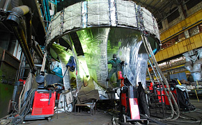 Сварка рабочего колеса гидротурбины для Богучанской ГЭС