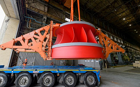 Отгрузка рабочего колеса гидротурбины для гидроагрегата №3 Усть-Среднеканской ГЭС "РусГидро"